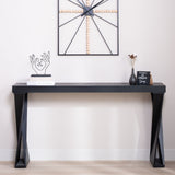 Console Table With Crossed Legs For Hallway - Black