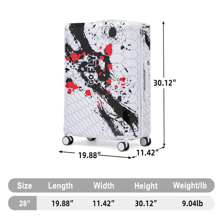 Luggage With Printed Pattern, Combination Lock