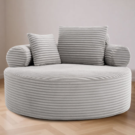 Round Sofa Bed With 3 Pillows For Living Room