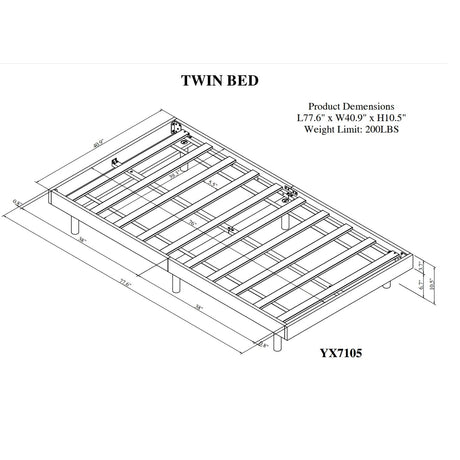 Modern Floating Platform Bed Frame