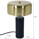 Desk Lamp With Drum Shade - Black