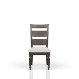Upholstered Seat Ladderback Side Chair (Set of 2) - Coffee