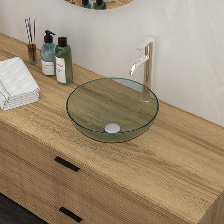 Vessel Sink With Faucet And Pop-Up Drain
