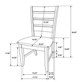 Padded Seat Side Chairs With Tapered Slats (Set of 2)