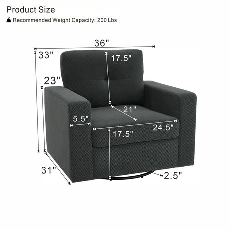 360 Degree Rotation Single Sofa Chair For Living Room