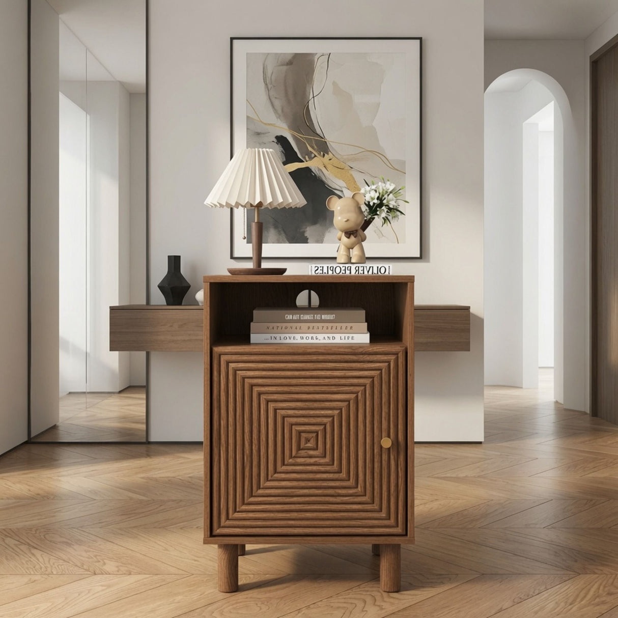 Nightstand With Charging Station & Storage