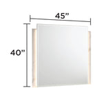 Altima - LED Dresser Mirror With Integrated Vertical Light Strips (Dresser Not Included) - Gray
