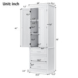 Tall Storage Cabinet With 3 Drawers For Bathroom