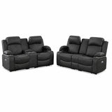 Power Motion Living Room Set With USB Port, Adjustable Headrest, Cup Holder