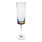 Halo - Oval Unbreakable Plastic Champagne Flutes Acrylic Wedding Glasses, 4Oz Capacity (Set of 4) - Clear