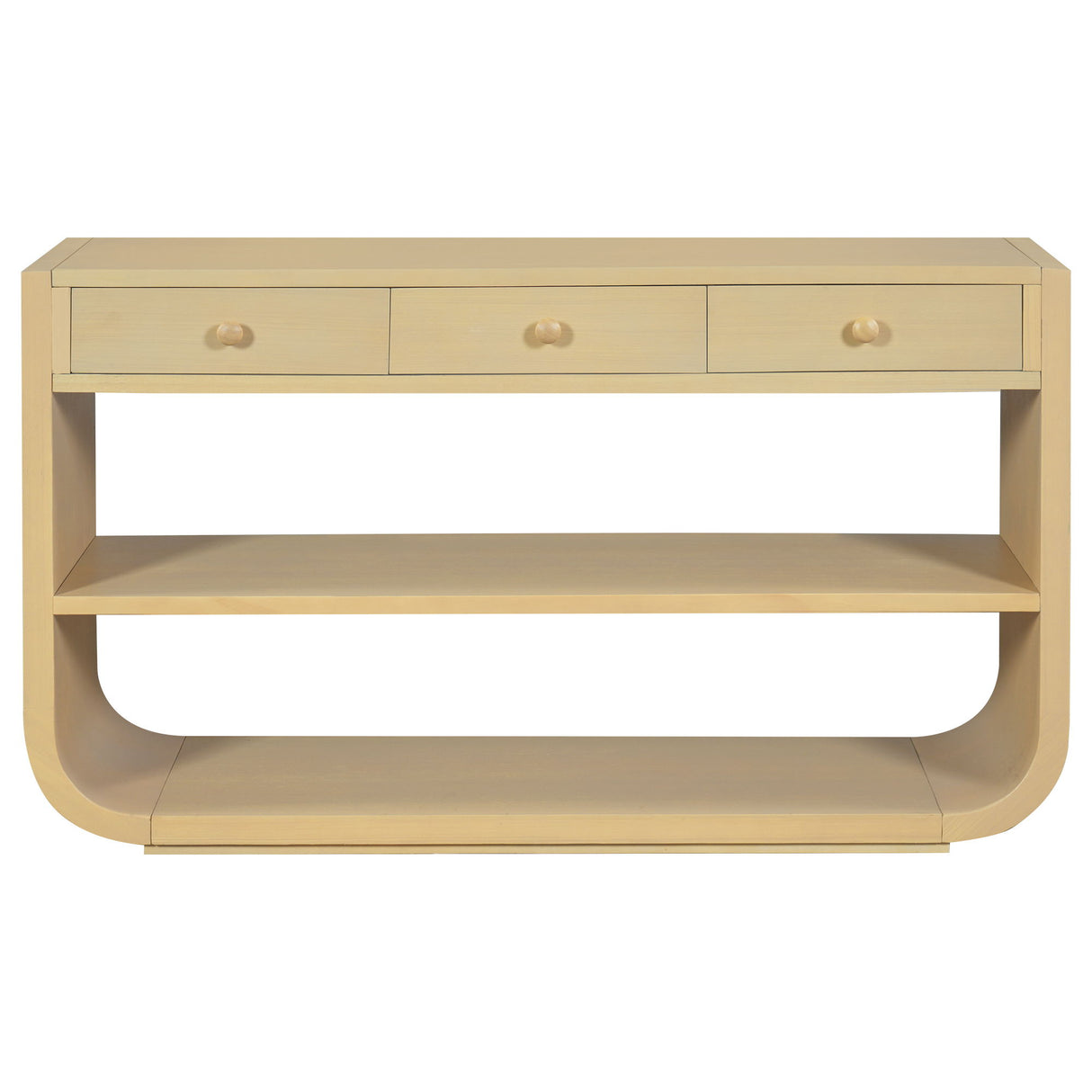 Console Table With 3 Soft Close Drawers & 2 Open Shelves