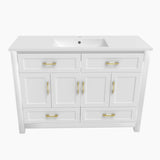 Bathroom Vanity With Sink Combo, 4 Soft Close Doors And 4 Drawers