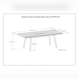 Beachside - Outdoor Extendable Dining Table - Light Teak
