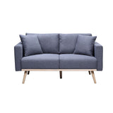 Easton - Fabric Loveseat With USB Charging Ports Pockets And Pillows