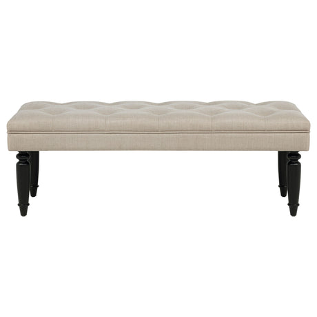 Upholstered Entryway Accent Bench - Beige