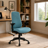 Office Chair With Mid Back Design, 5D Armrests And Multi Position - Blue