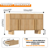 Sideboard Buffet Cabinet With 3 Drawers And 4 Doors For Dining Room