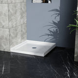 Goodyo - Centered Drain Shower With 3-Side Tile Flanges - White