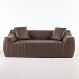 Oversized 2 Seater Loveseat With 2 Decor Throw Pillows, Deep Seat Sofa For Living Rooms