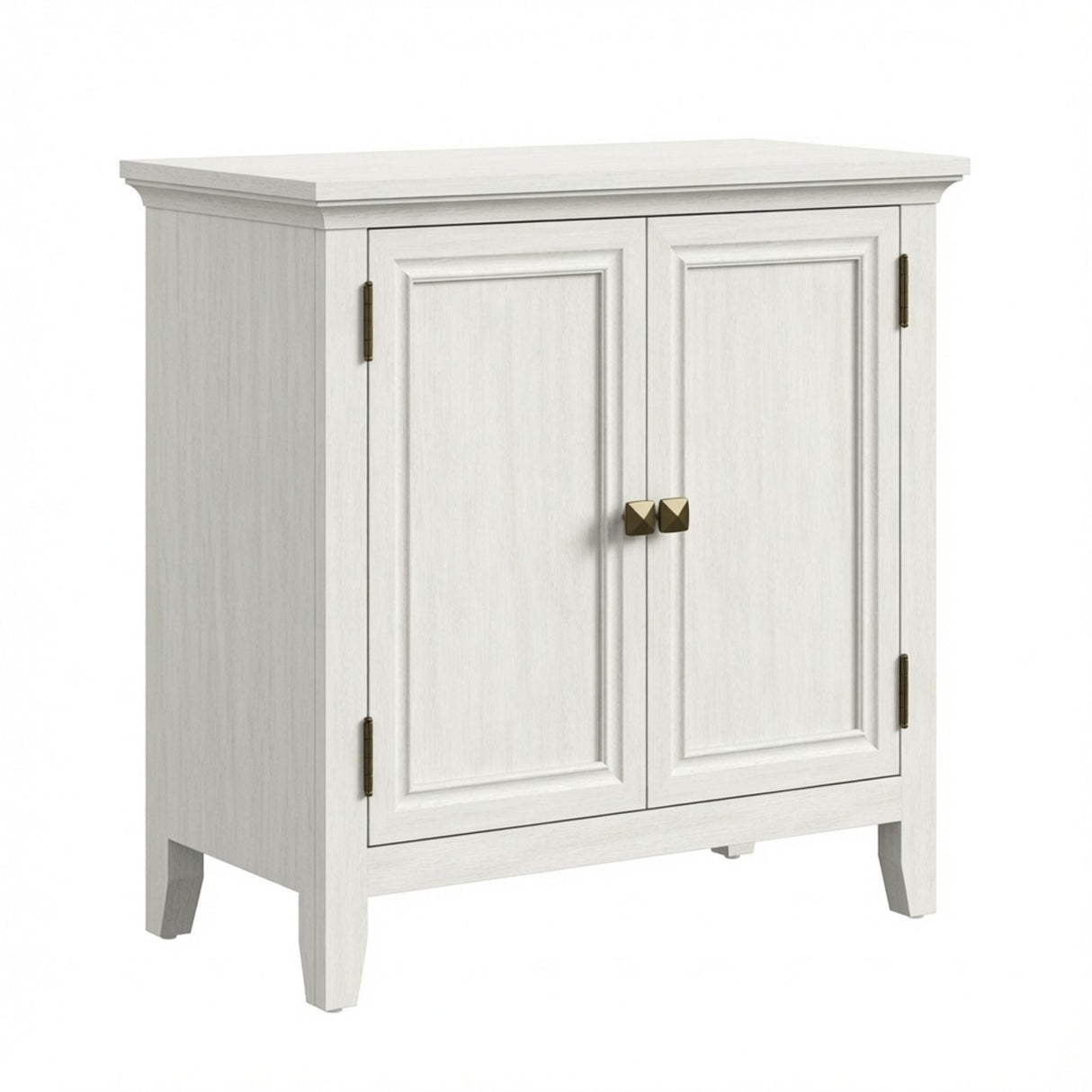 2 Door Buffet Cabinet With Adjustable Shelves - Matte White / Grayish