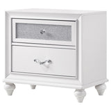 Barzini - 2 Drawer Nightstand Storage - White