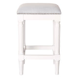 Square Stool With Upholstered Seat