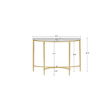 Bordeaux - Console Table - White / Gold