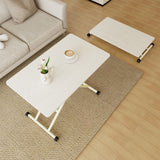 Adjustable Standing Table, Indoor & Outdoor Use, Portable With Adjustable Height - Off White / White