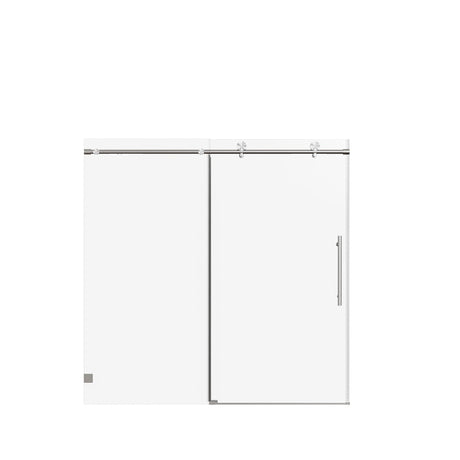 Frameless Single Sliding Soft Close Shower Doors, 5/16" Sgcc Tempered Glass