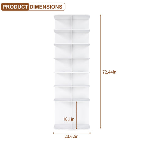 Spinning Shoe Rack, Free Standing 360° Revolving Shoe Organizer