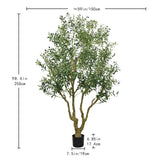 Artificial Olive Tree Large With Trunk, Indoor / Outdoor Decorative Plant For Living Room - Green