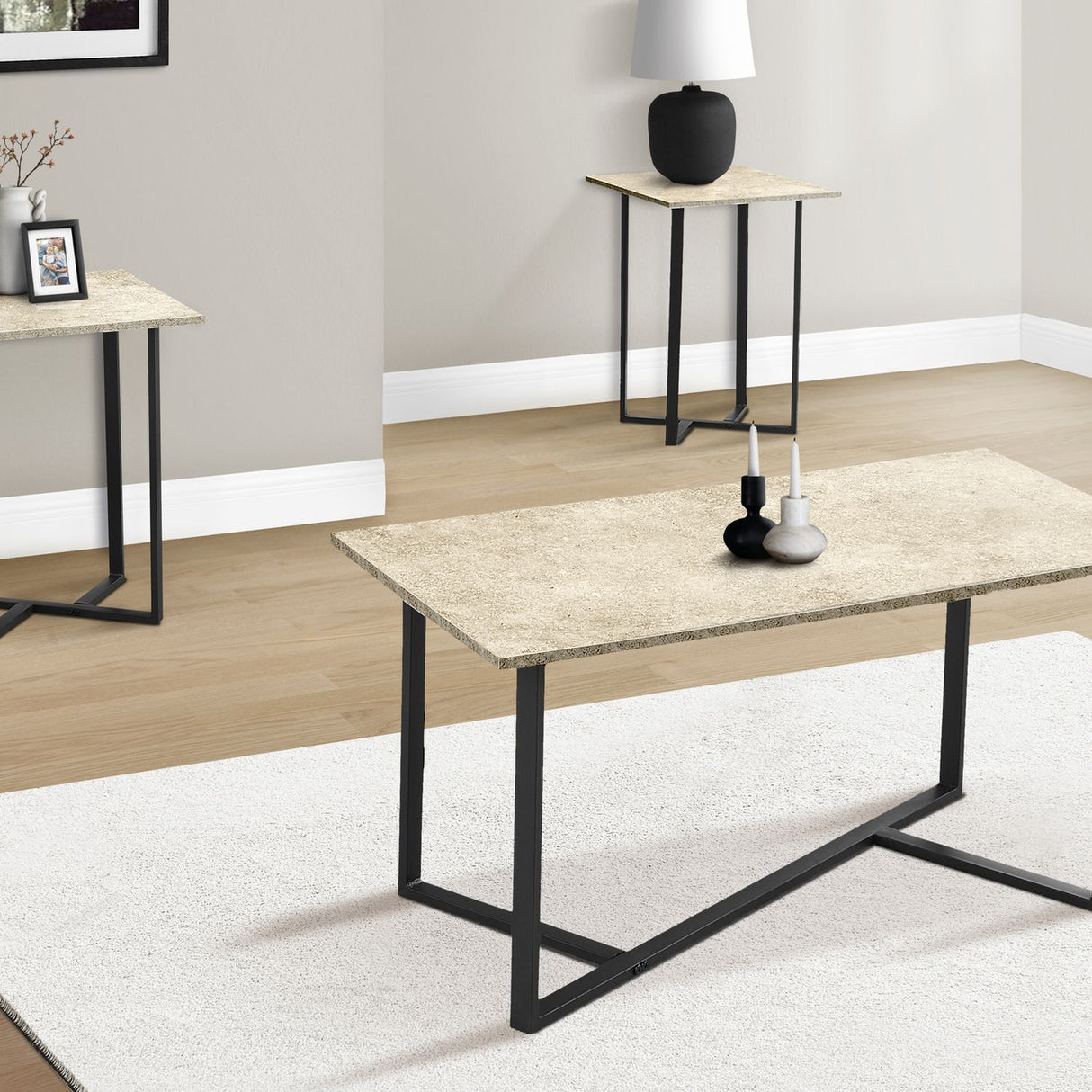 Contemporary 3 Piece Table Set