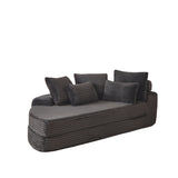 Semi Circular 2 In 1 Sofa Bed With Neck Pillow And Throw Pillows