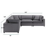 Cassandra - Modular 5 Piece Sectional