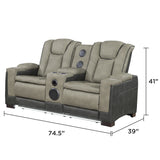 Bruno - Power Reclining Living Room Set With LED Lighting