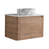 Wall Mounted Bathroom Vanity With Art Sink & 1 Soft Close Door