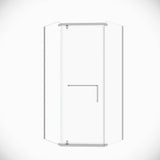 Frameless Neo Angle Shower Door WithTempered Glass