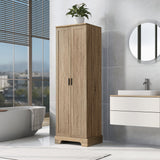 Storage Cabinet With Adjustable Shelves, 2 Doors, Rectangle Design For Bathroom