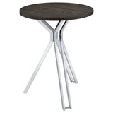 Edgerton - Round Height Bistro Bar Table - Dark Oak