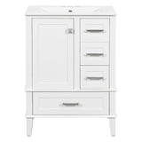 Bathroom Vanity, Modern Bathroom Cabinet With Sink Combo Set, Bathroom Storage Cabinet With A Soft Closing Door And 3 Drawers, Solid Wood Frame
