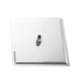 16" Square Rainfall Shower Head Fixed Wall Mount With Full Body Coverage & Self Cleaning Silicone Nozzles