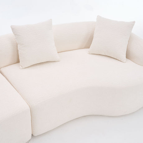 4 Seater Sofa With Fabric, 30D, 60 Hardness Full Sponge, 4 Pillow For Living Room, Home Furniture Sleeper Sectional Sofa For Apartment