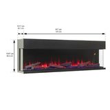 Multi Sided Electric Fireplace, With 5000 Btu Heating