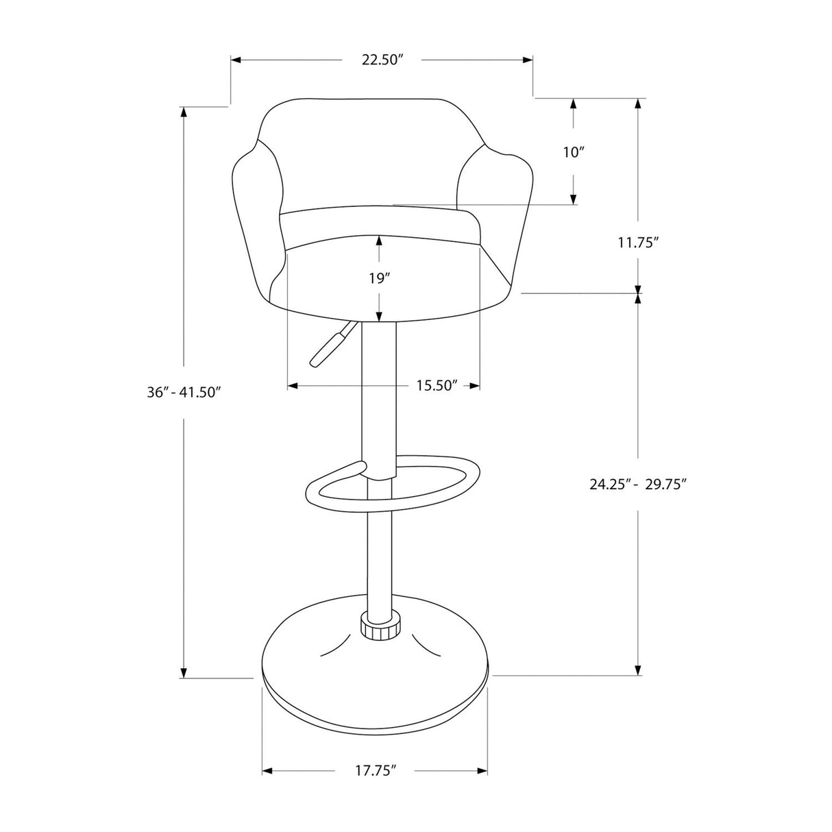 Swivel Stool Bar Height, Adjustable Versatile Seating, Contemporary & Modern