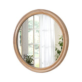 Round Wall Mirror With Ribbed Frame