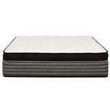 16" Premium Hybrid Mattress In A Box Plush Gel Memory Foam Top With Cooling Technology - Gray / White - Queen