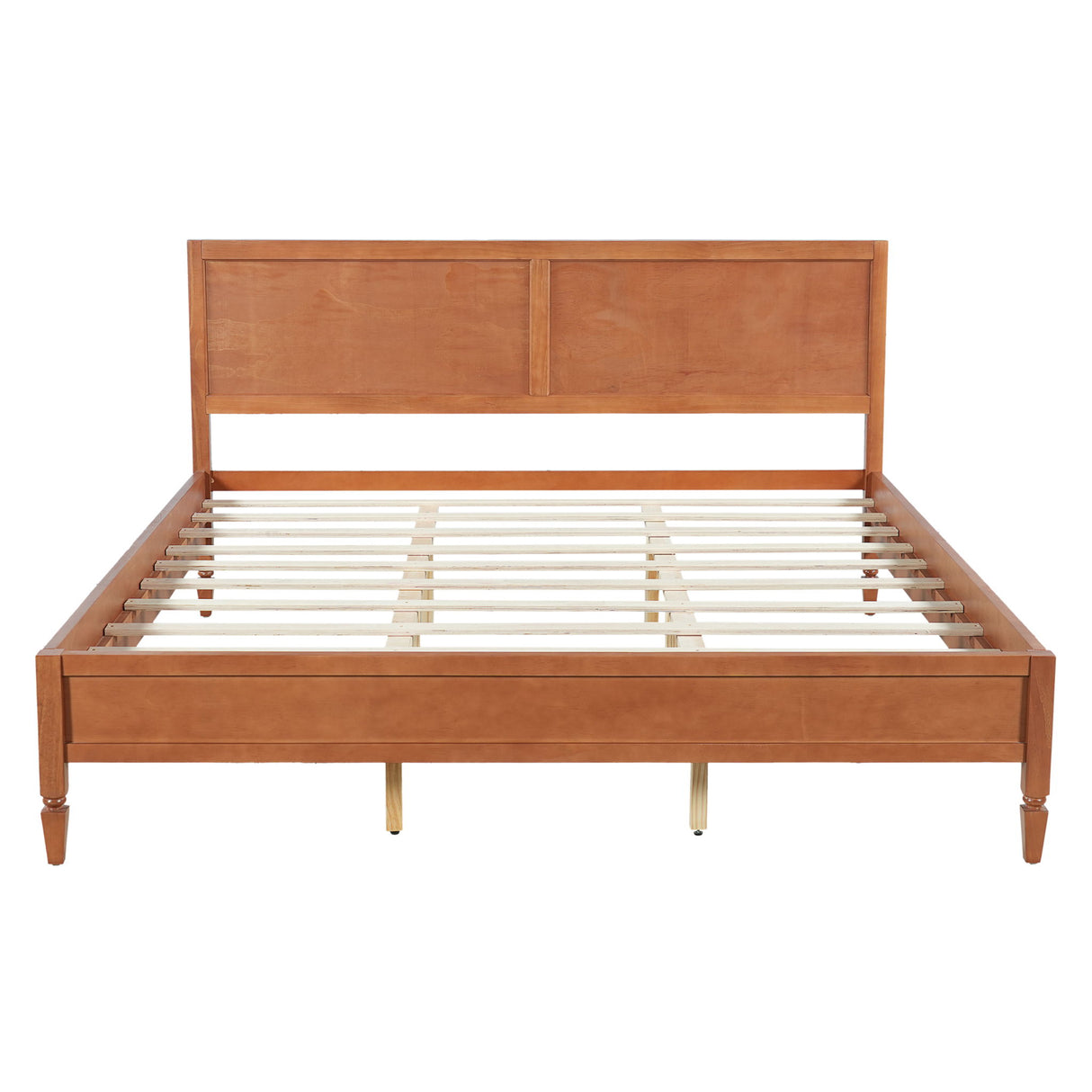 Classic Platform Bed Frame With Panel Headboard