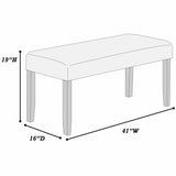 Contemporary Dining Bench Soft Upholstered