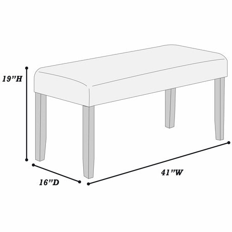 Contemporary Dining Bench Soft Upholstered
