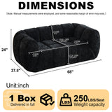 Quilted Cloud Sofa With Rounded Armrests And Piano Key Backrest Design
